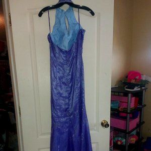 Wedding Formal Mermaid Dress Long Sequins Halter padded Maxi 8